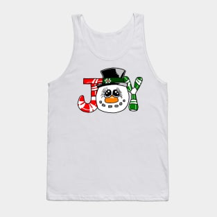 Christmas Joy Snowman Tank Top